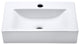 Elanti Collection Porcelain Rectangular Wall-Mounted Compact Sink