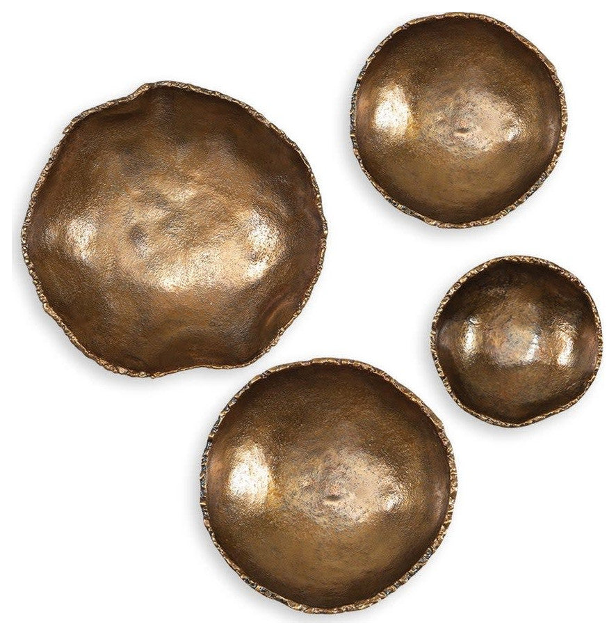 Uttermost 04299 Lucky 11" Tall Aluminum Cultural Sculpture - Set - Brass