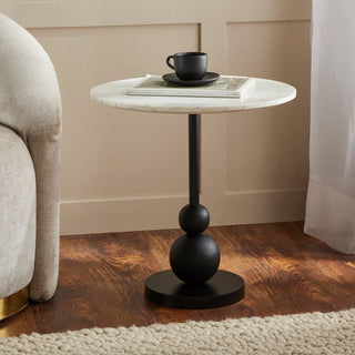 Corrine Aluminum Side Table, Matte Black