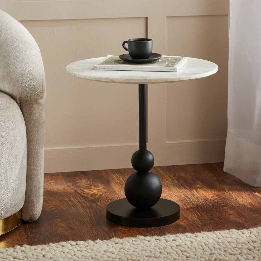 Corrine Aluminum Side Table, Matte Black