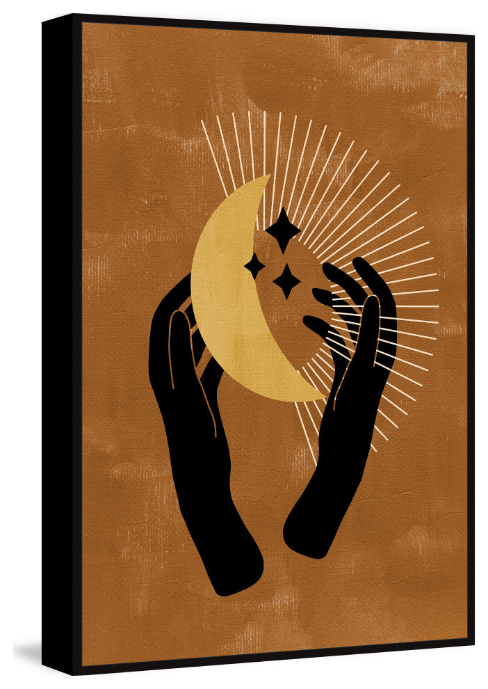 "Hands of Power" Floater Framed Painting Print on Canvas, 40x60