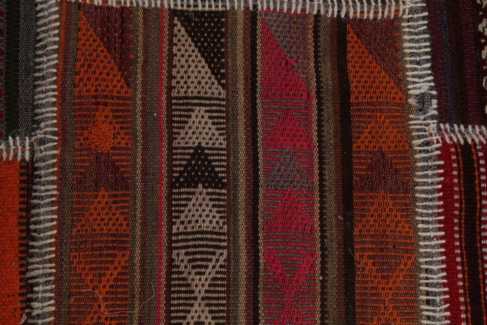 Tribal Patchwork Oriental Area Rug Hand-tufted Wool Carpet 4x6