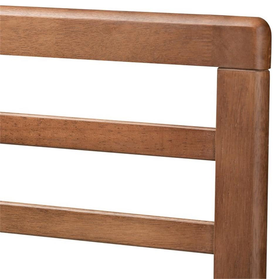 Calisto Mid-Century Modern Walnut Browned Wood Full Size Platform Bed