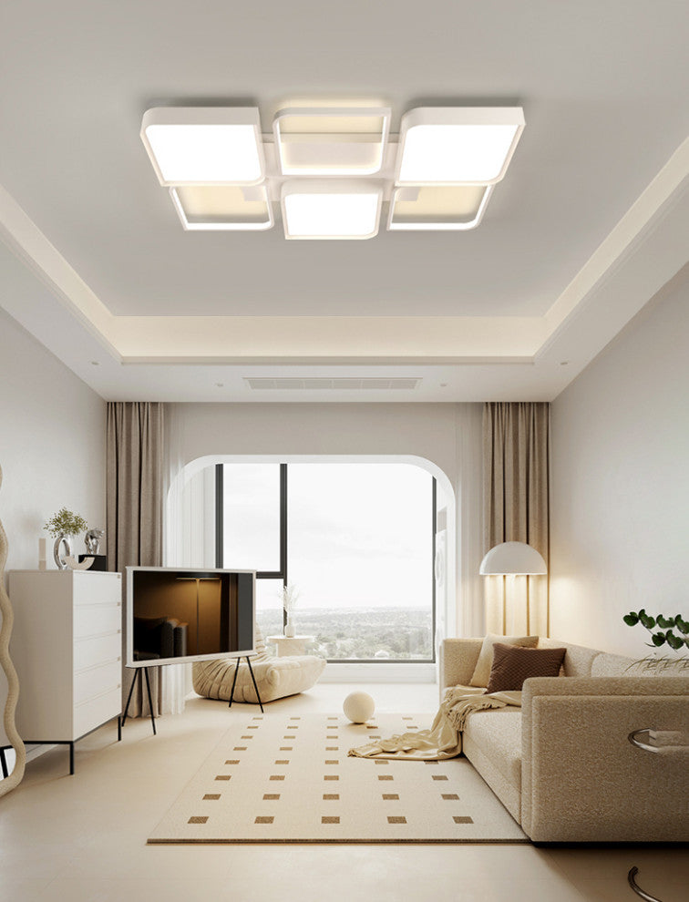 Mesen | Modern Minimalist LED Ceiling Light, White, L35.4xw23.6xh2.4"