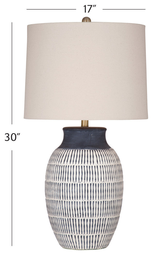 Marrengo Table Lamp - Blue/White
