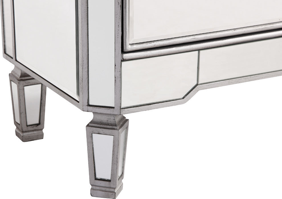 Chamberlan Clear Mirror 5 Drawer Cabinet