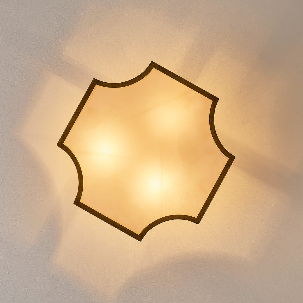 3-Light Modern Gold Semi-Flush Mount Lighting