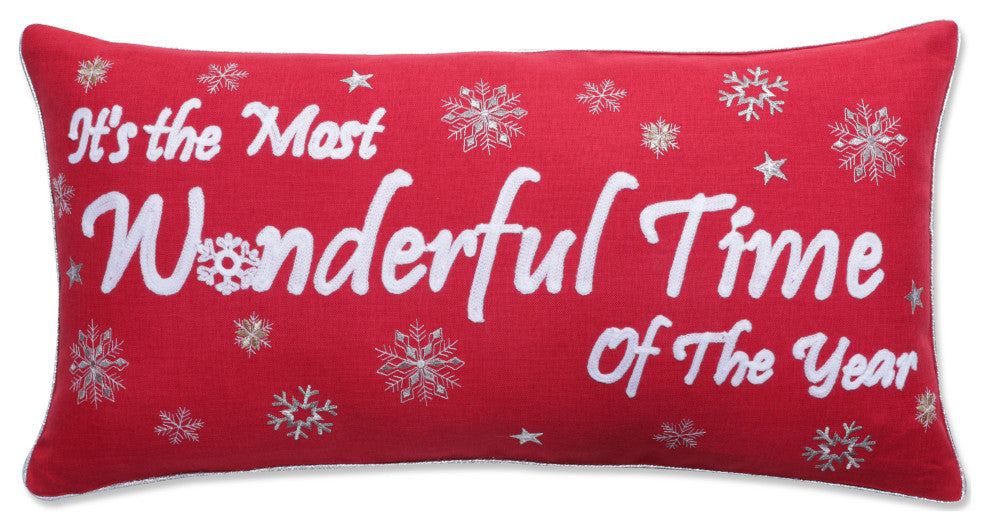 Most Wonderful Time Of The Year Rectangular Throw Pillow Cover