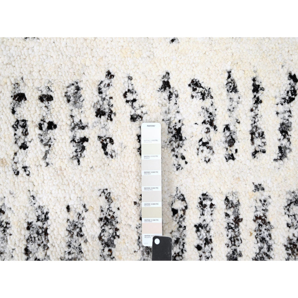 White Heat Modern Design Wool Hand Knotted Oversized Oriental Rug 12'1"x17'9"