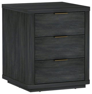 Manhattan Comfort Evelyn Nightstand, Charcoal Gray, Single