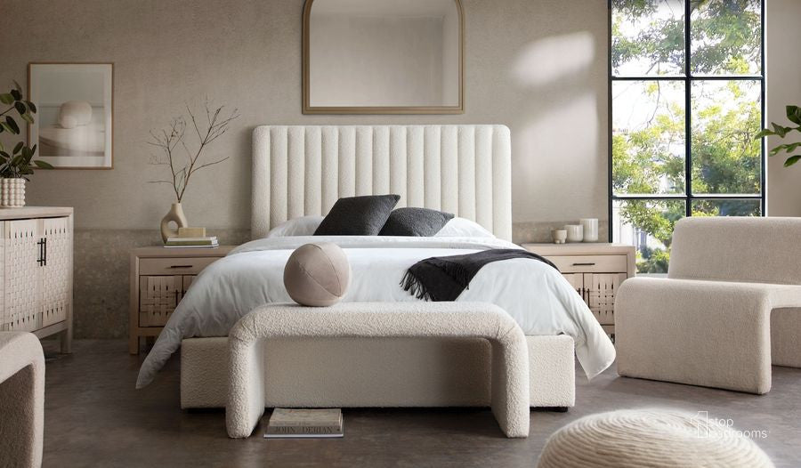 Brooke 54" Eastern King Bed in Ivory Boucle by Diamond Sofa