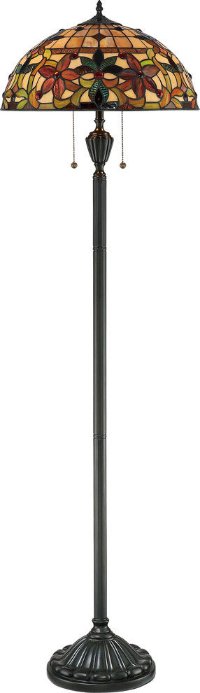 Quoizel TF878F Two Light Floor Lamp Kami Vintage Bronze