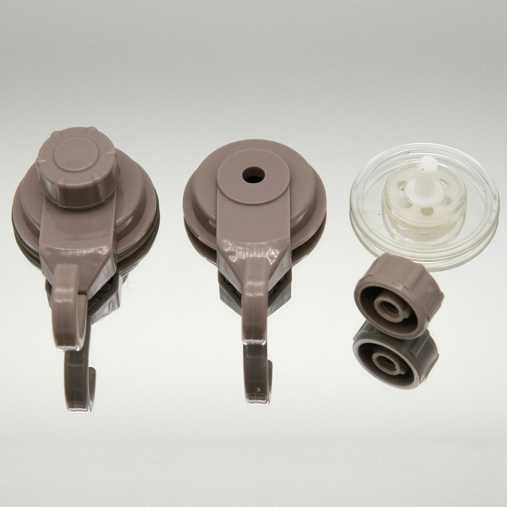 Strong Hold Vacuum Suction Cup Hooks Shower-Kitchen Walls Organizer Loofah Set 2