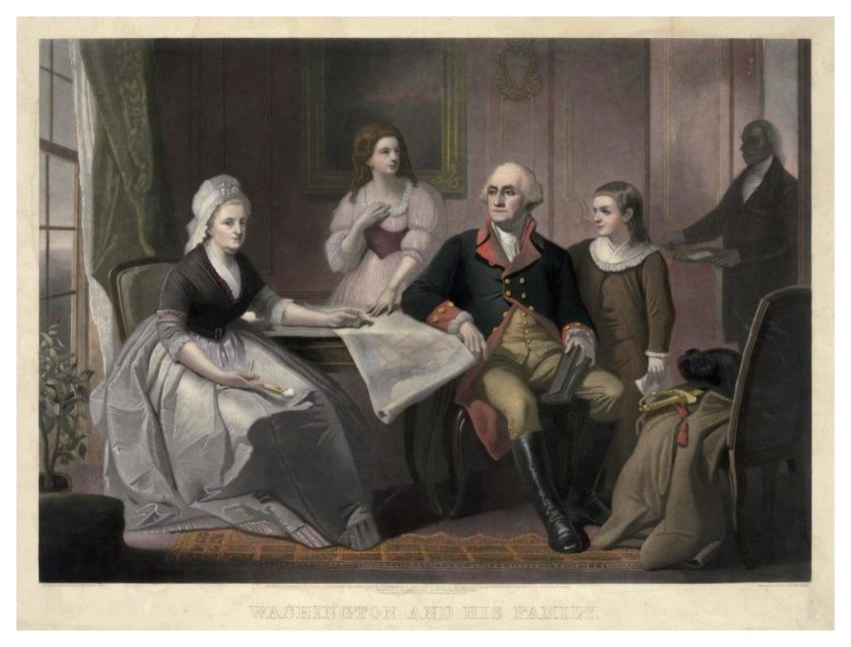 "Washington and His Family" Digital Paper Print by William Sartain, 26"x20"