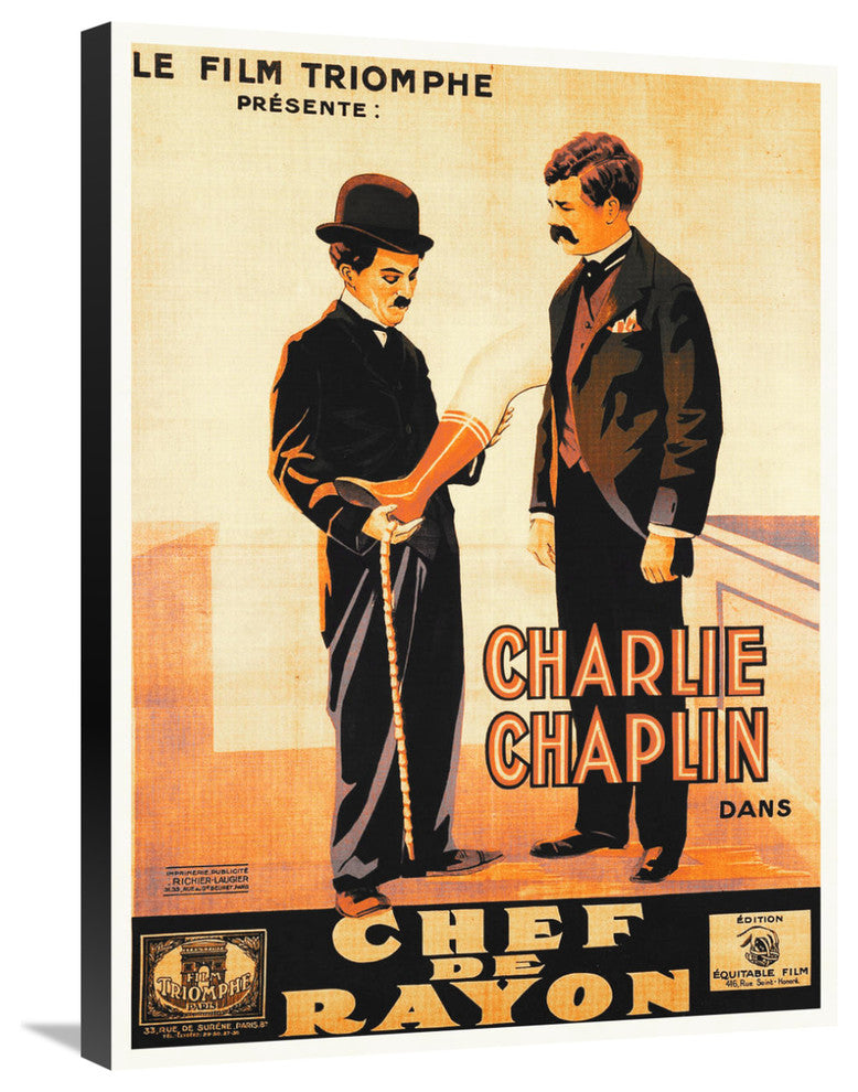 Charlie Chaplin, French, The Floorwalker, 1916, 22x30