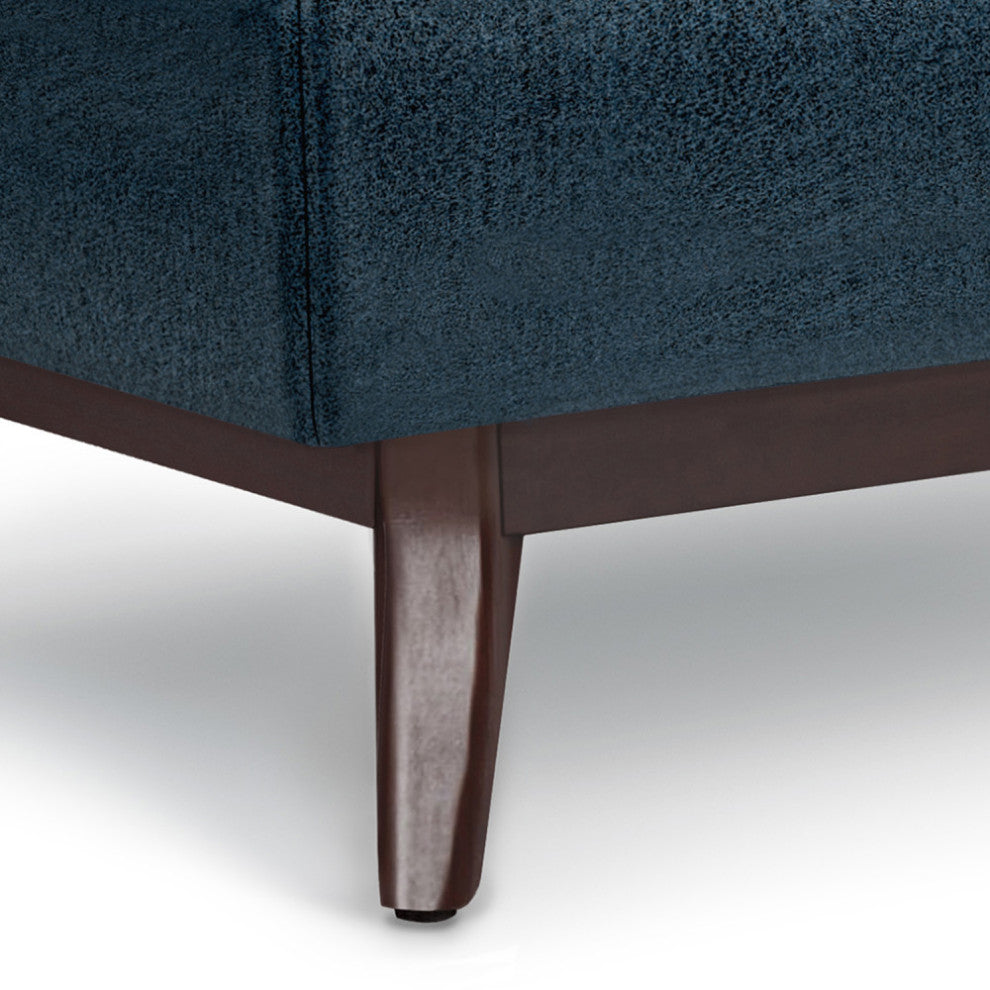 Owen Coffee Table Storage Ottoman, Distressed Dark Blue