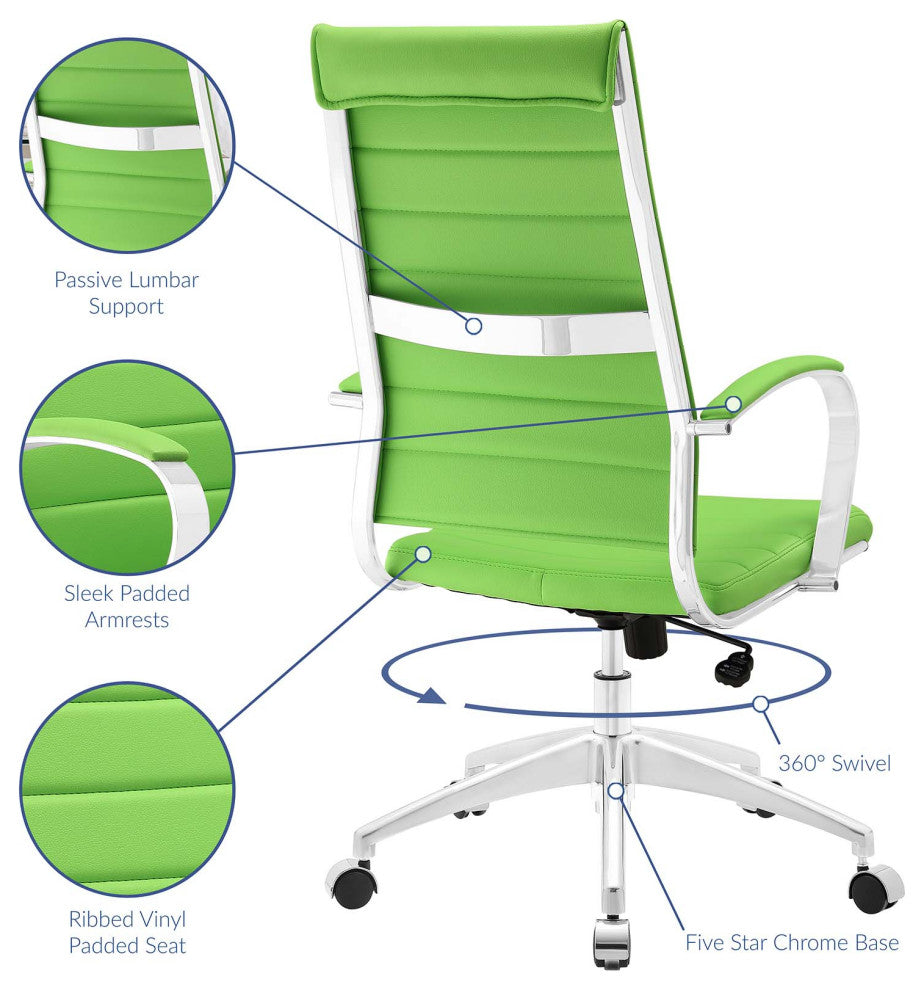 Modway Jive Highback Office Chair, Bright Green