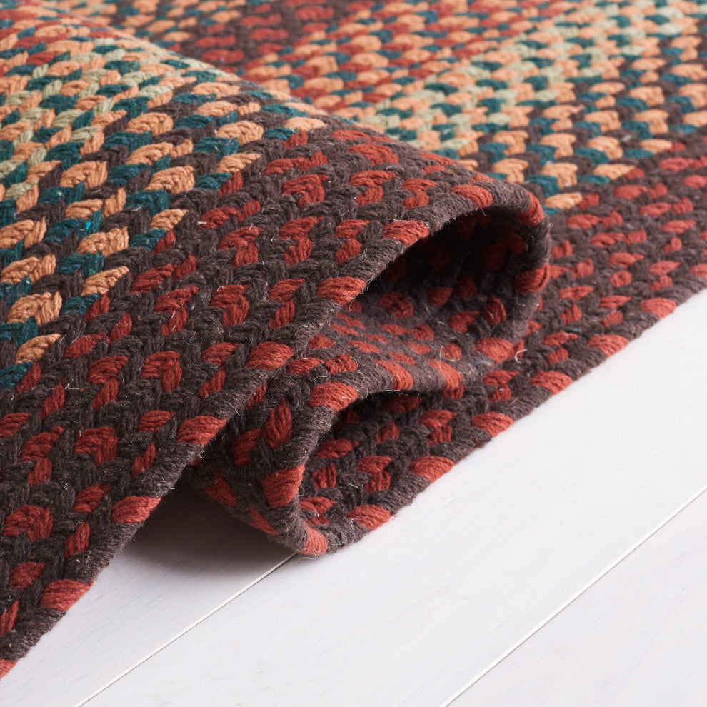 Safavieh Cape Cod Collection BRD651Z Rug, Brown/Rust, 2'3" X 8'
