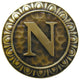 Initial A Knob Antique Brass, Antique Brass, N