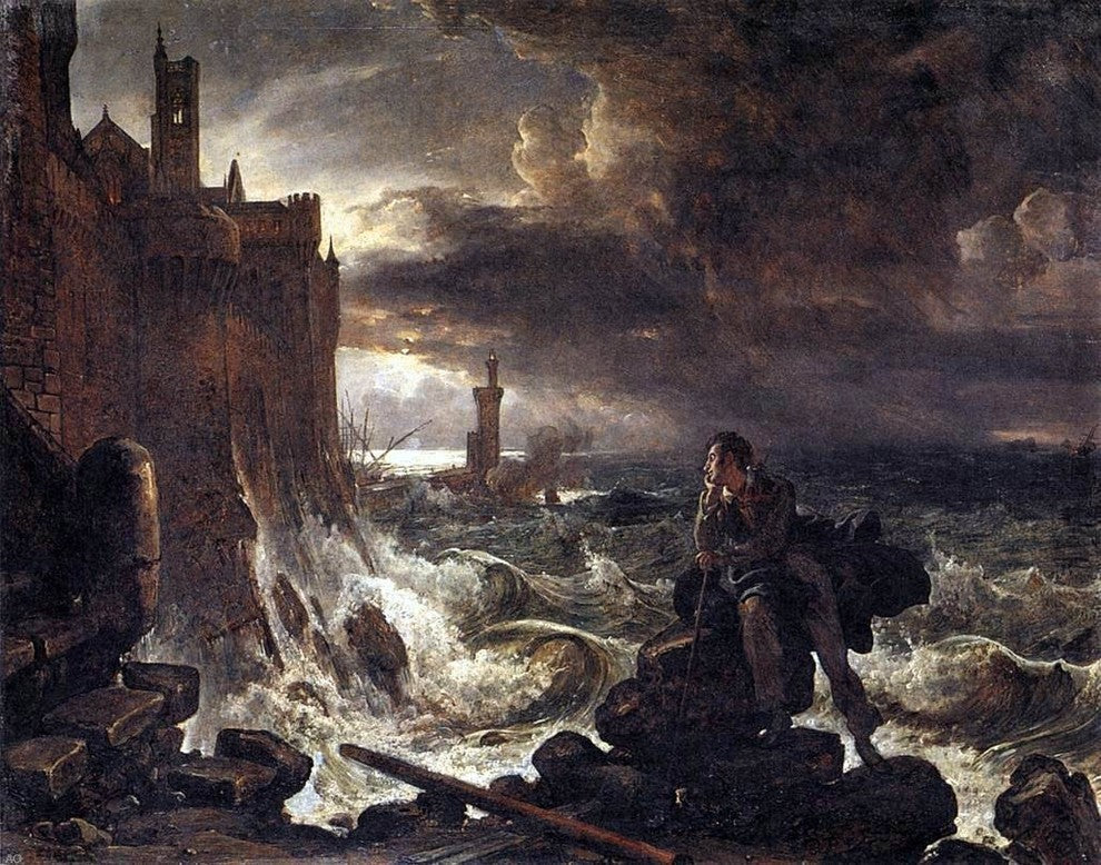 Franz Ludwig Catel Night Piece from the Closing Scene Wrapped Canvas