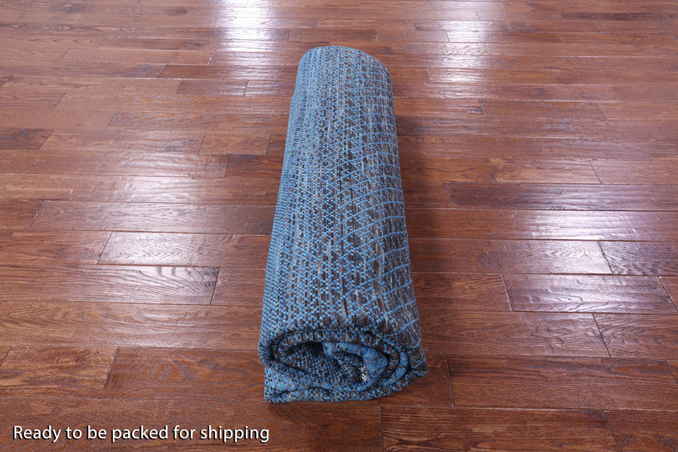 7' 11" X 10' 4" Savannah Grass Handmade Wool Rug - Q13247