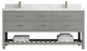 Parker 72 Double Sink Bath Vanity in Elephant Skin Gray  2" Calacatta Nuvo