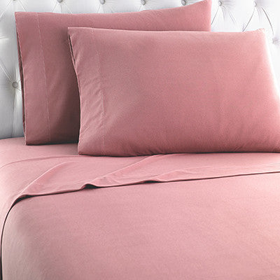 Micro Flannel Sheet Set, Frosted Rose, Twin