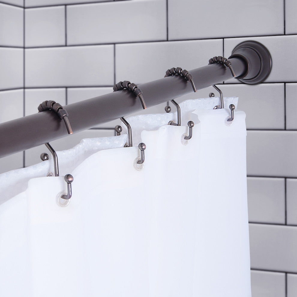 Utopia Alley Double Roller Shower Hook, Black, Oil Rubbed Bronze