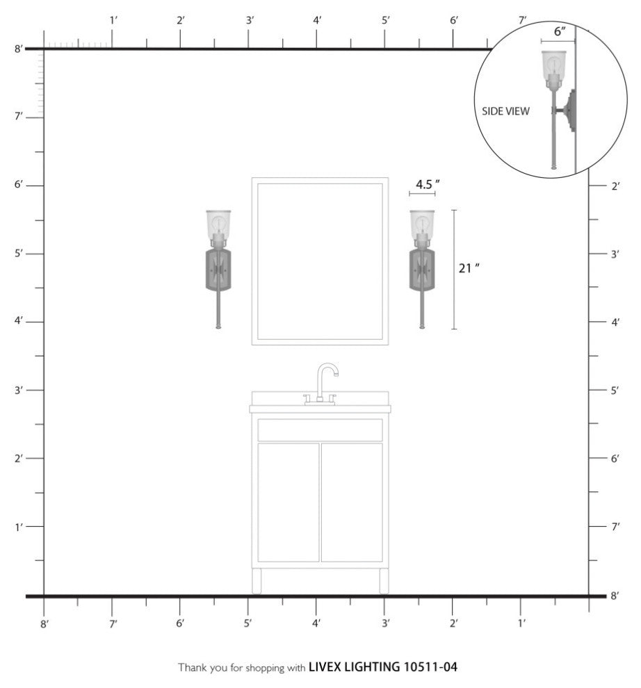 Lawrenceville 1 Light Black Large Single Sconce