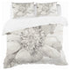 indigold Gray Peonies Iii Cottage Duvet Cover Set, King
