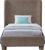 Penny Bed, Brown, Twin, Linen Textured Fabric