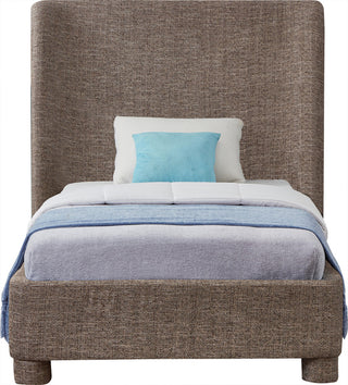 Penny Bed, Brown, Twin, Linen Textured Fabric