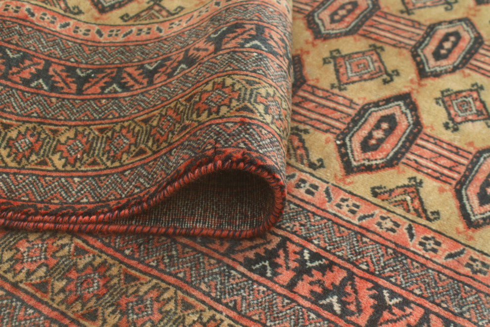 Vintage Distressed Daniella Beige/Rust Rug, 3'8x6'7