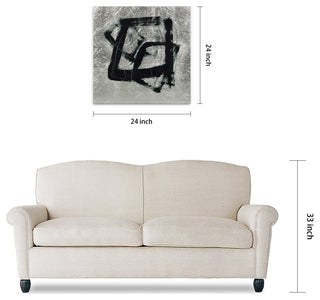 Tessellation I Abstract Wall Art Reverse Printed Tempered Glass With Silver Leaf