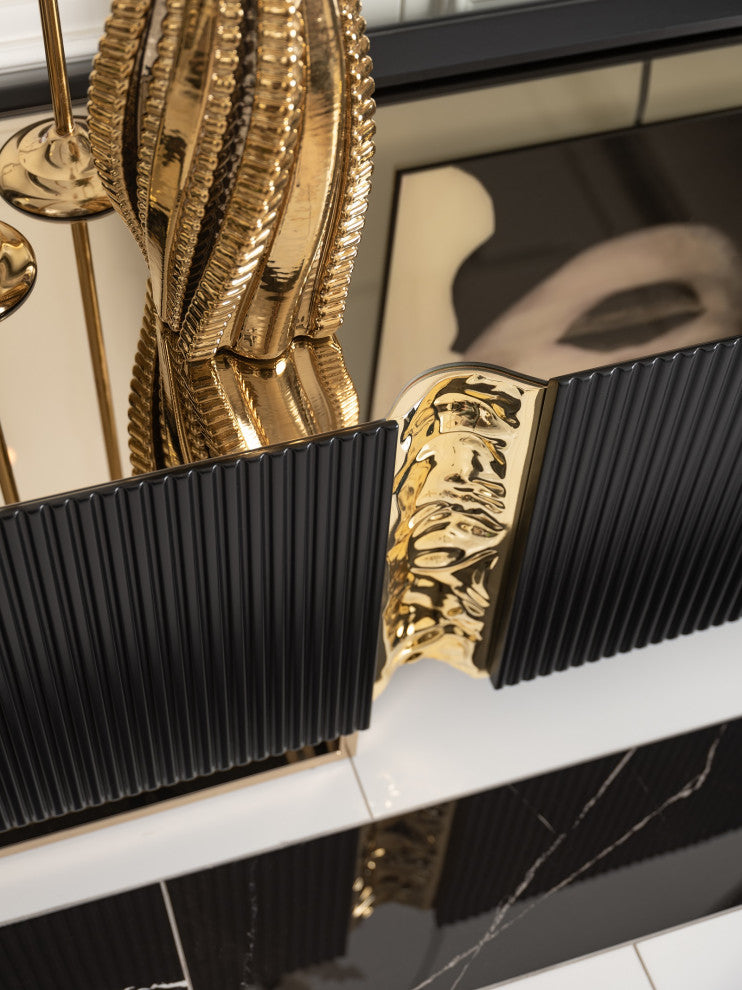 Lisbon Media Cabinet, Silken Matte Black