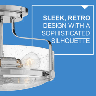 Hinkley Harper 14.5" Semi-Flush Ceiling Light, Chrome
