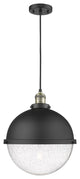 Innovations 201C-BAB-HFS-124-BK-LED Hampden 1 Light Pendant, Matte Black