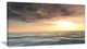 "Dark Sky With Clouds At Sunset" Beach Canvas Wall Art, 32"x16"