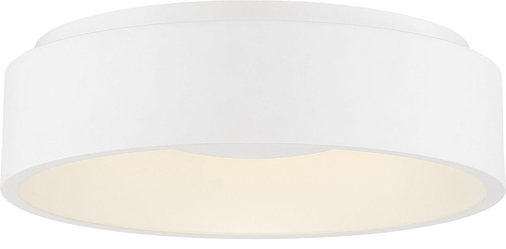 Nuvo Orbit 1-Light LED White Flush Mount Light