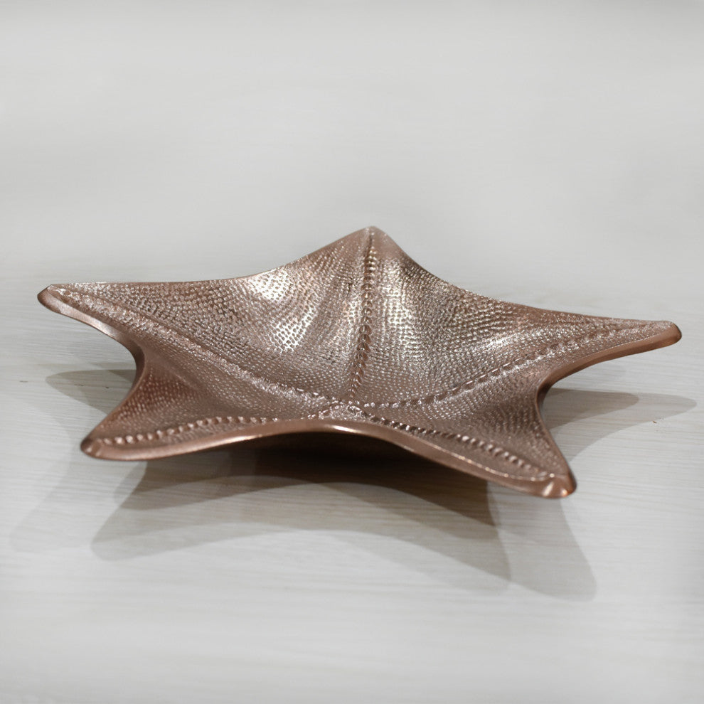 Handmade Decorative Aluminium Tray, Bronze Color Coated