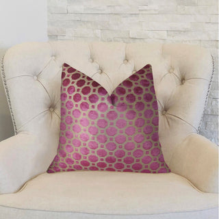 Plutus Velvet Geo Handmade Throw Pillow, (22" x 22")