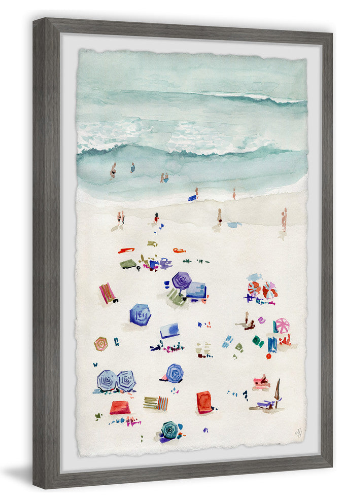 "Beach Time" Framed Painting Print, 12"x18"