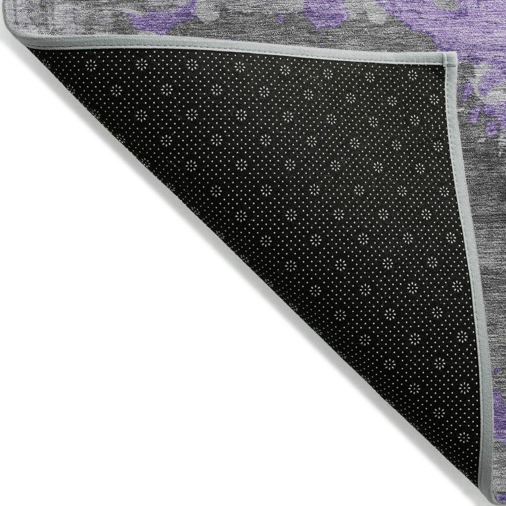 Machine Washable Indoor/Outdoor Chantille ACN1885 Purple 2'3" x 7'6" Runner Rug