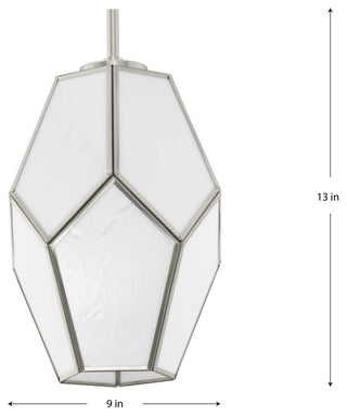 Latham Collection 1-Light Contemporary Pendant, Brushed Nickel