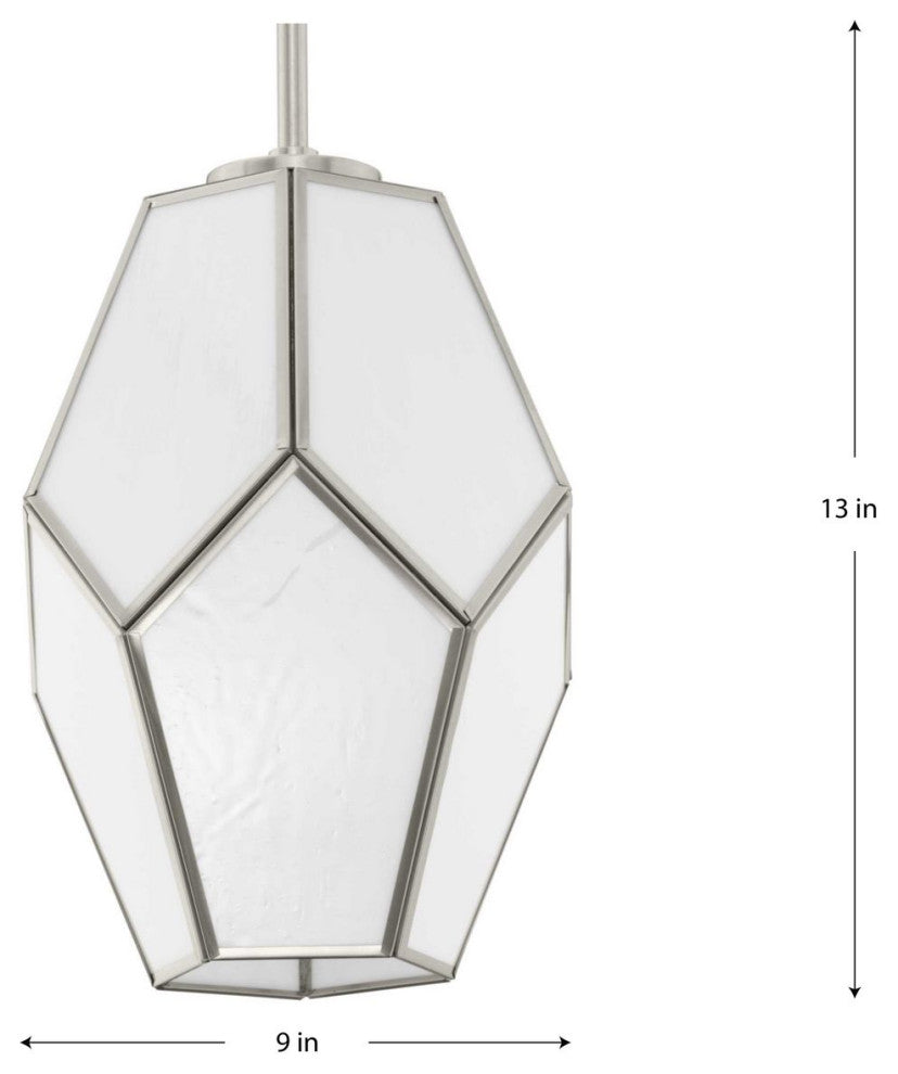 Latham Collection 1-Light Contemporary Pendant, Brushed Nickel
