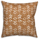 White Flowers on Copper 18x18 Spun Poly Pillow