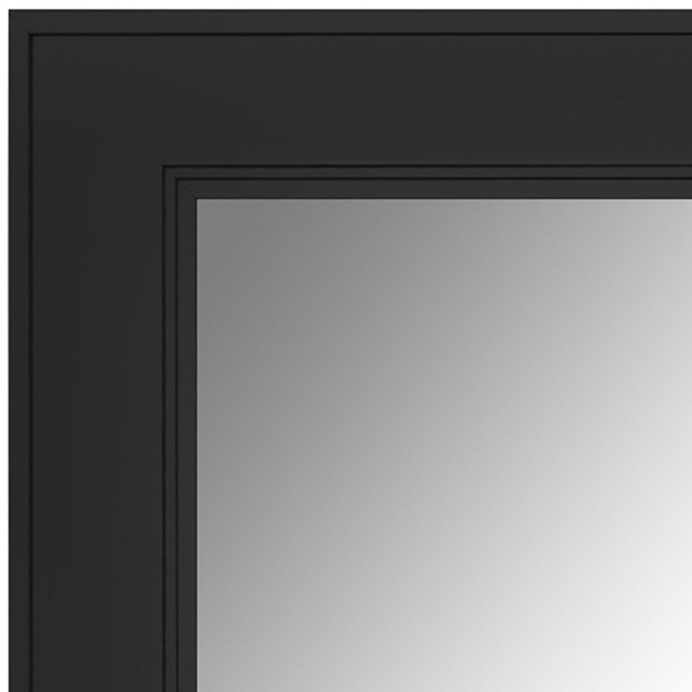 Porter Framed Wall Mirror, Black, 30"x40"