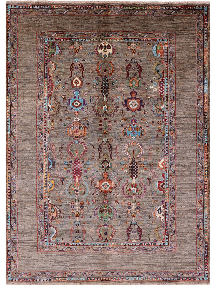 Hand Knotted Persian Tabriz Wool Rug 5' 8" X 7' 10" Q10579