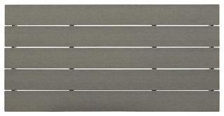 Durable Outdoor Coffee Table with HDPE Construction and Slatted Rectangular Top, Gray