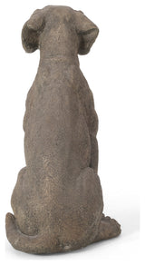 Hayesville Outdoor Dog Garden Statue, Dark Brown
